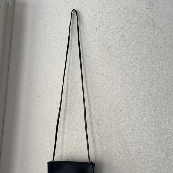 VTG Coach Everett Mini Coin Bag Black Leather Small Crossbody Purse USA 9934 - Picture 5 of 16